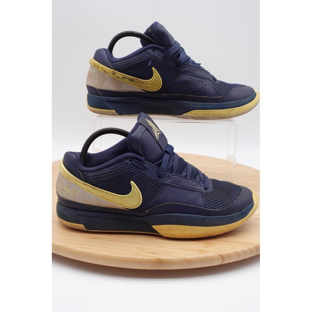 Nike Ja 1 Mens Size 8 Blue Gold Low Top Basketball Sneakers DR8785-401